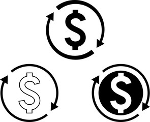 Money Change Icon, Currency Change Icon