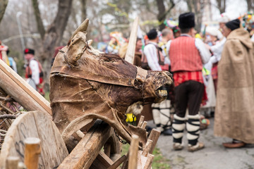 Kuker mask. The masked games of the pagan are a ritual blessing for health, fertility and...