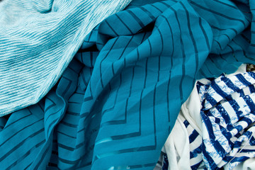 blue striped textile fabric