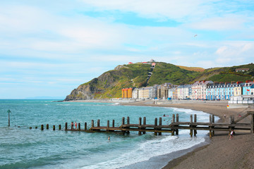 Scenic Aberystwyth town in Wales, Great Britain
