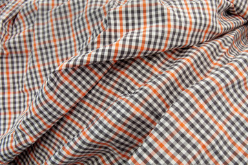 checkende crinkled pattern textile tablecloth white red blue fabric