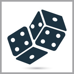 Two dices combination simple icon