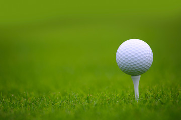 Golf ball on tee