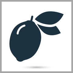 Fototapeta premium Lemon slot machine simple icon