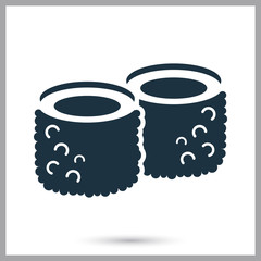 Sushi rolls simple icon