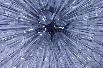 Abstraction of a fragment of a chandelier from a glass