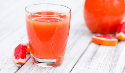 Grapefruit Juice (freshly squeezed, selective focus)