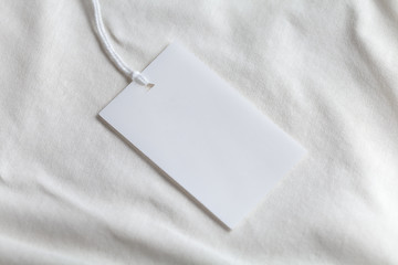 Clothes label tag blank white mockup