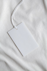 Clothes label tag blank white mockup