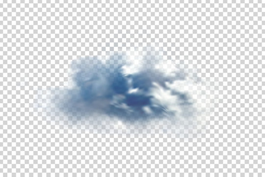 Vector realistic isolated cloud for decoration and covering on the transparent background.