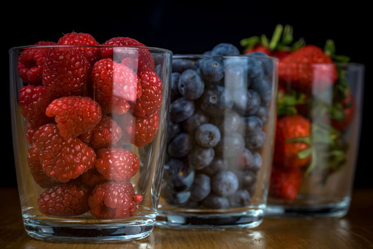 Fresh berry fruit. Healthy option. Vegetarian food.