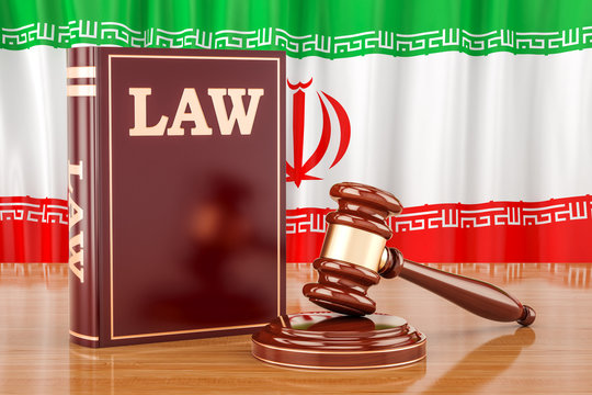 Iranian law and justice concept, 3D rendering