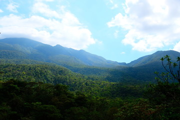 Naklejka premium Vulcano landscape in Costa Rica