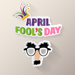 April fool's day, Typography, Colorful design template , vector illustration.