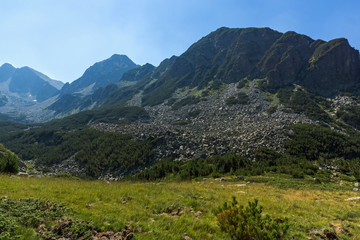 Landscape of Begovitsa River Valley and Yalovarnika peak, Pirin Mountain, Bulgaria
