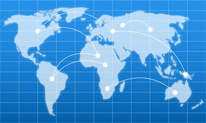 Flat vector illustration Map for logistics deliveries and cargo transportation