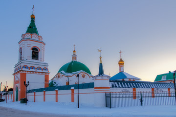 Church in Cheboksary city. Russia at winter