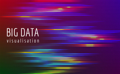 Abstract vector finance  big data graph visualization. Stock index infographics. Visual information complexity. Intricate data threads chart. Business analytics. Artifficial inteligence.