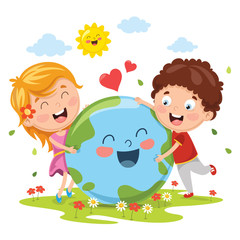 Vector Illustration Of Earth Day