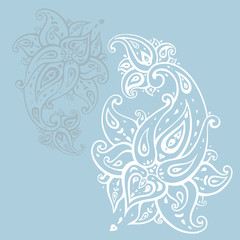 Paisley background. Hand Drawn ornament. Vector illustration