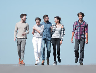 Obraz premium team of creative young people .outdoors