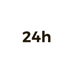 24 hour icon. sign design