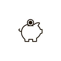 piggy bank icon. sign design