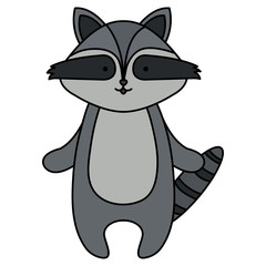 cute and tender raccoon vector illustration design