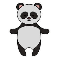 cute and tender bear panda vector illustration design
