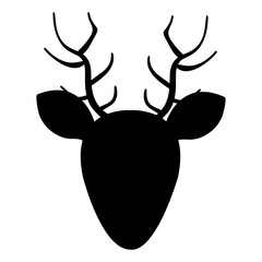 cute and tender reindeer head vector illustration design
