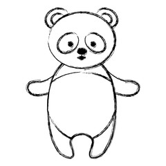 cute and tender bear panda vector illustration design