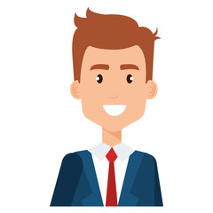 elegant businessman avatar character vector illustration design