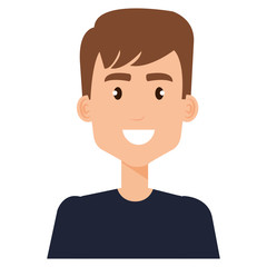young man avatar character vector illustration design