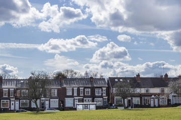 British terraced street in Birmingham