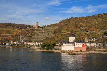 Fototapeta na wymiar Pfalzgrafenstein im Rhein, Deutschland