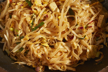 A batch of Pad Thai, the national dish of Thailand
