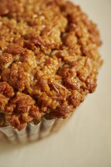 A baked oatmeal muffin