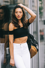 beautiful girl in the city