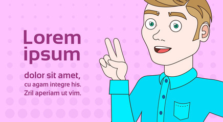 Portrait Of Stylish Guy Take Selfie Photo Posing Over Background With Copy Space Vector Illustration