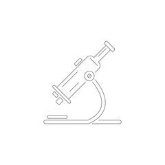 Microscope icon. Simple element illustration. Microscope symbol design template. Can be used for web and mobile