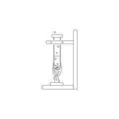 laboratory gas burner and test tube icon. Simple element illustration. laboratory gas burner and test tube symbol design template. Can be used for web and mobile