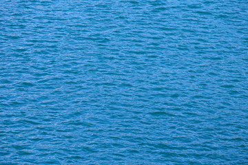 Water ripples texture on blue sea water waves background