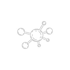molecules icon. Simple element illustration. molecules symbol design template. Can be used for web and mobile