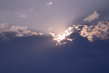 Naklejka na ściany i meble Sky and clouds at sunset