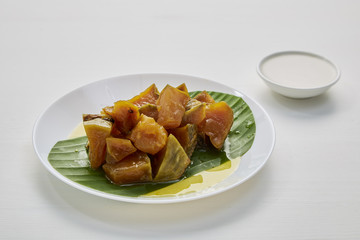 Thai sweet food pumpkin