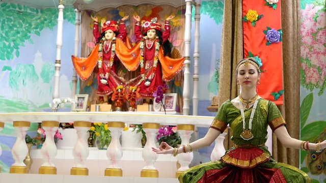 A lovely young woman in traditional dance costume