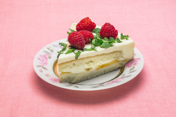 Cake - ptichye moloko or ptasie mleczko translate as bird's milk or pigeon's milk