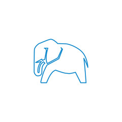 logo elephant simple line