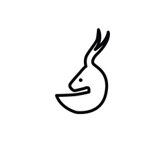 logo deer simple