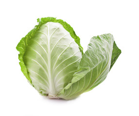 Fototapeta premium Green cabbage isolated on white background